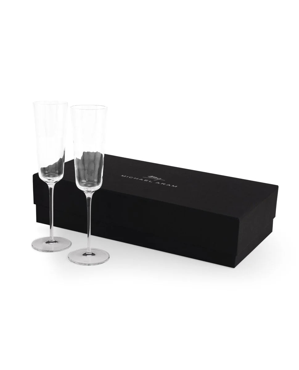 Michael Aram Reflective Champagne Flute & Heart Frame Gift Set