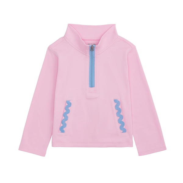 Mud Pie Pink Ric-Rac Quarter Zips