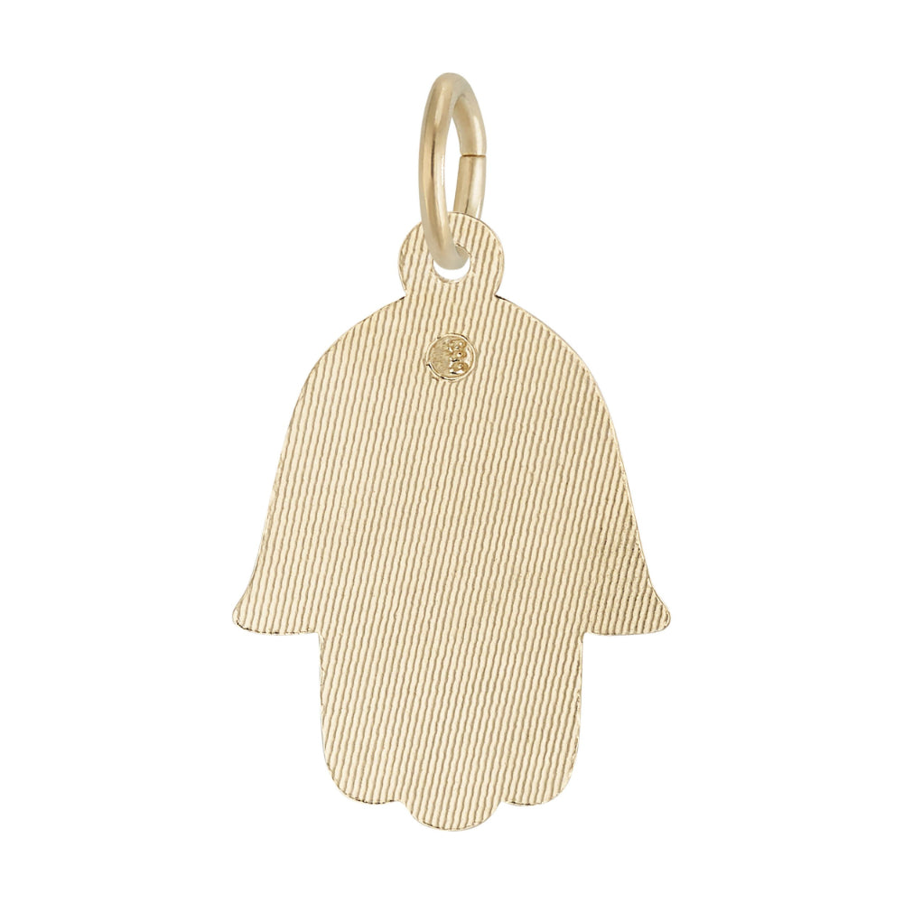 Gold stylized hand shaped charm