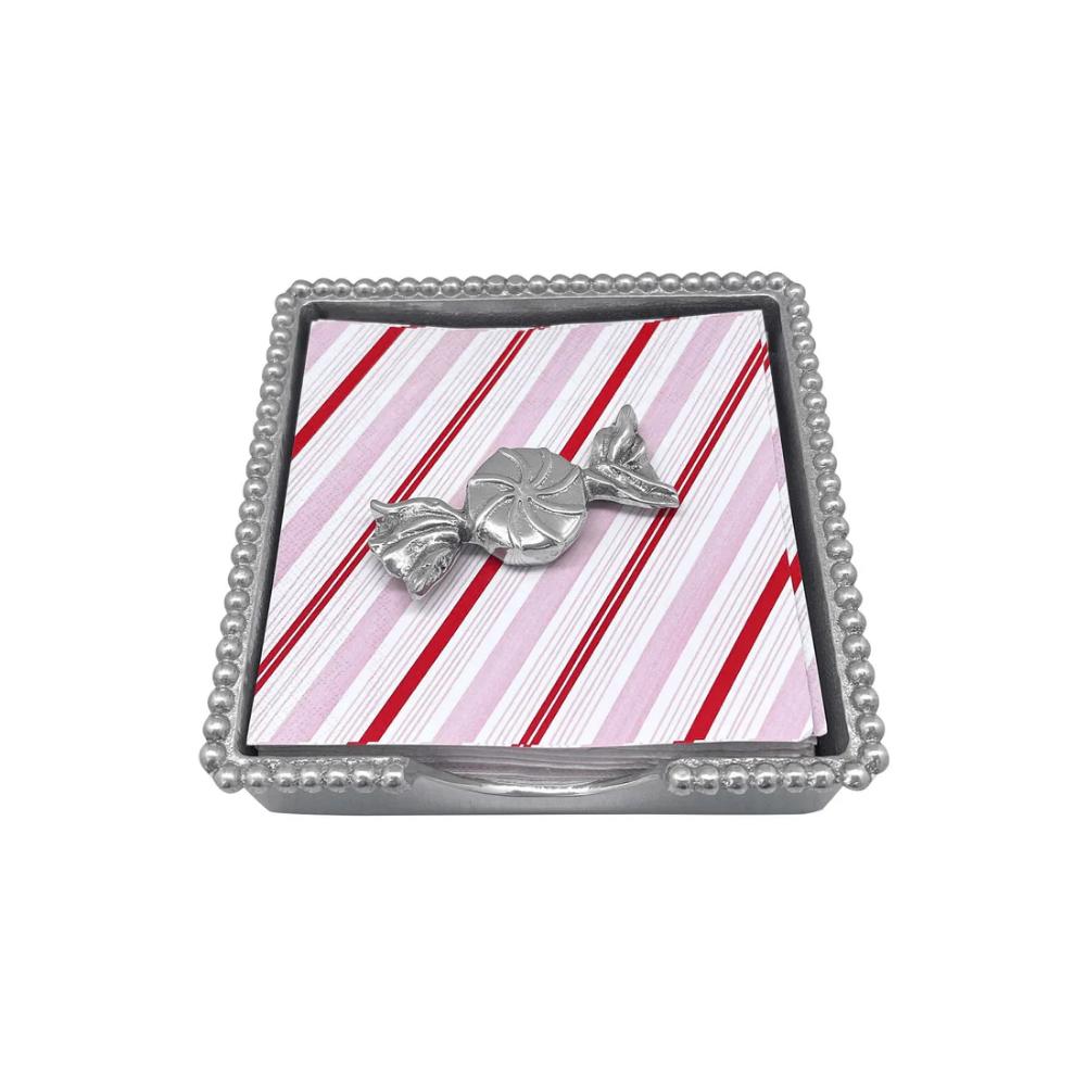 Mariposa Peppermint Beaded Napkin Box Set