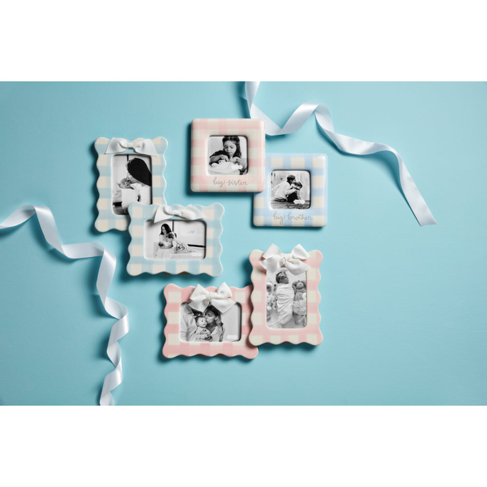 Mud Pie Gingham Big Sister/Big Brother 4x4 Picture Frame