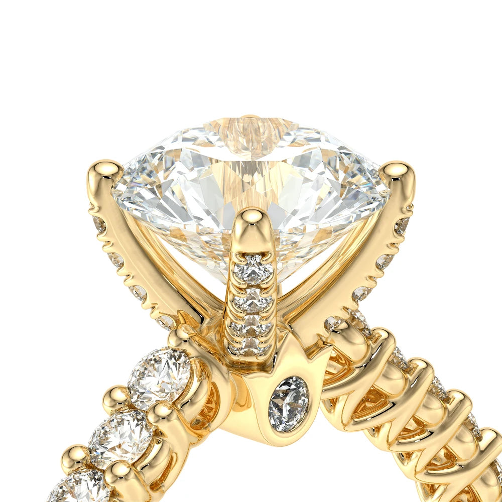 Verragio 18k Gold Lumino Collection Round Diamond Engagement Ring