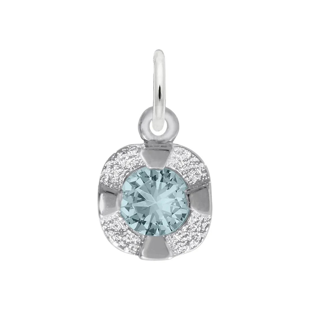 Sterling Silver Petite Birthstone Charm - March
