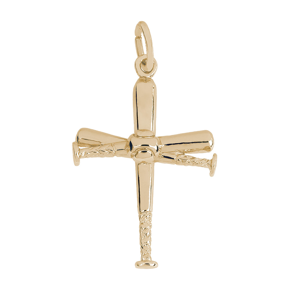 1891 Baseball Bat Cross Charm