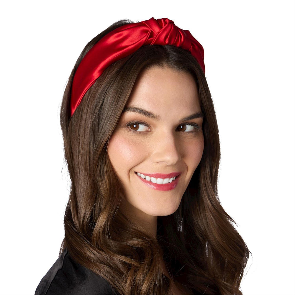 Two's Company Knot so Basic Satin Headband