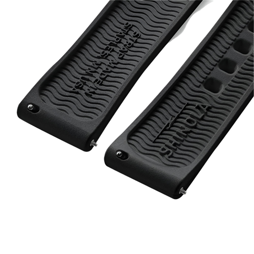 Shinola 20mm Black Rubber Watch Strap