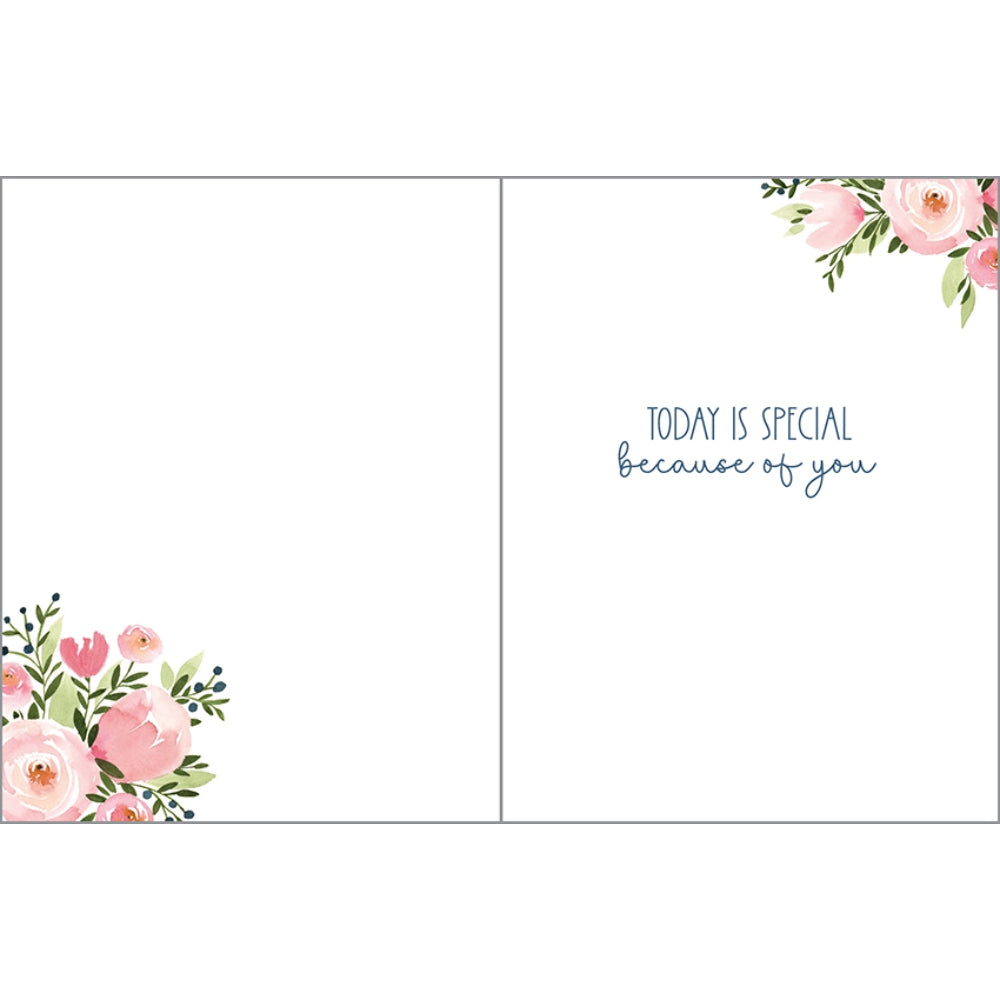 Gina B Designs Birthday Greeting Card - Pink Roses