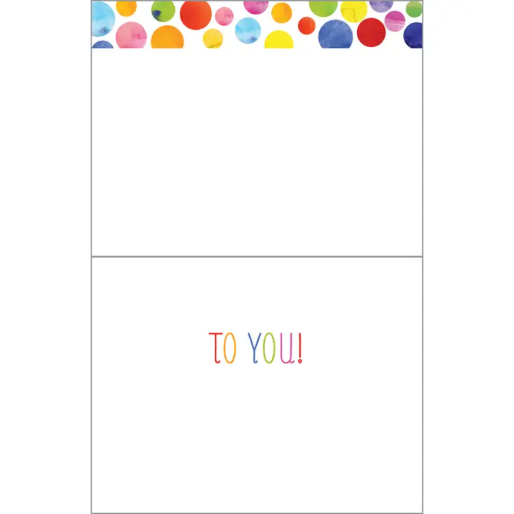 GINA B DESIGNS Watercolor Birthday Dots Birthday Greeting Card