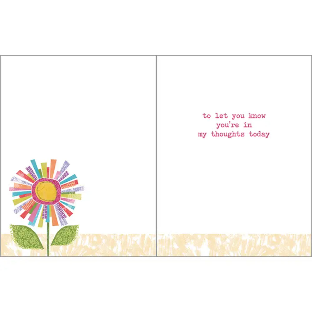Gina B Designs Thinking of You Greeting Card - Big Colorful Daisy
