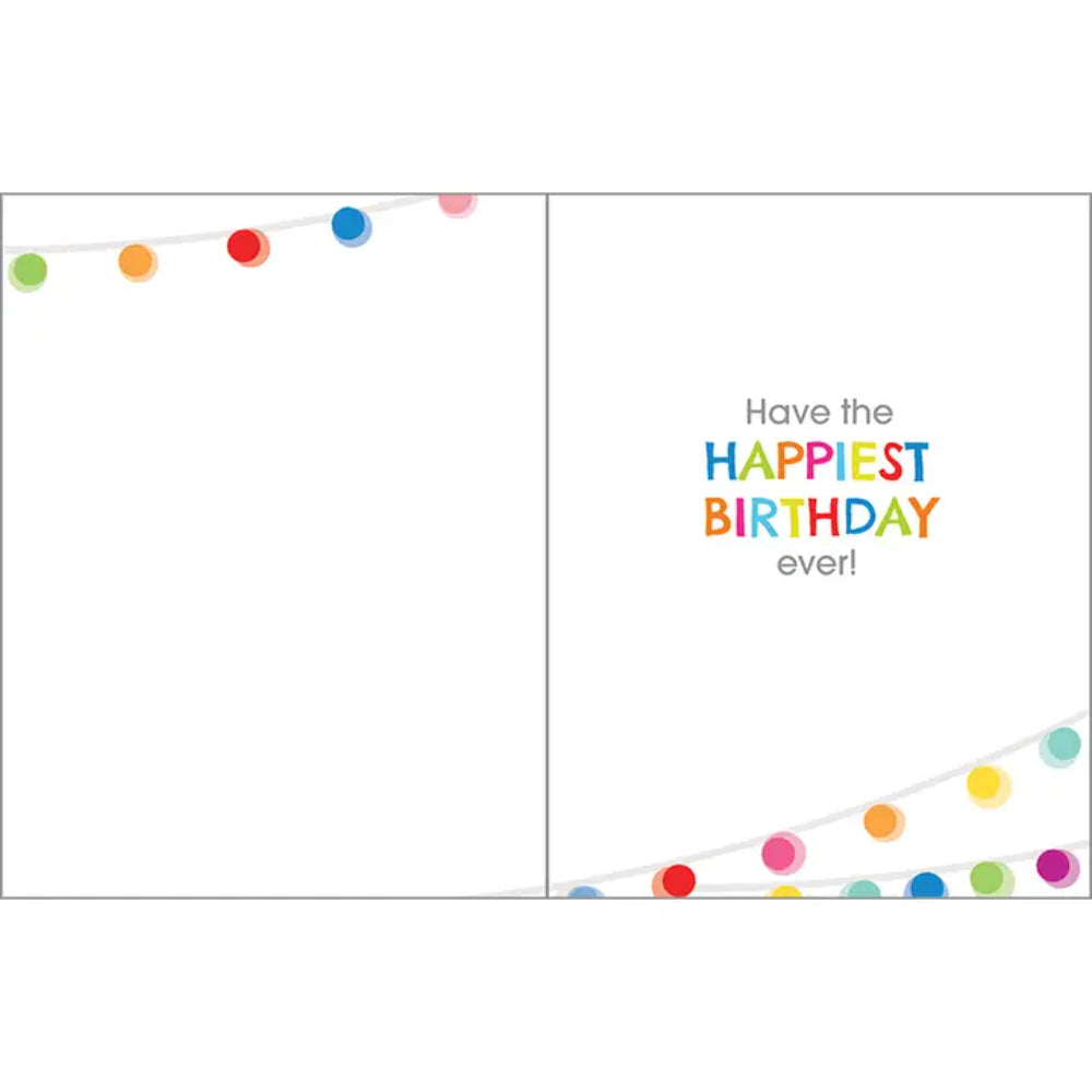 Gina B Designs Birthday Greeting Card - Happy Happy Lights