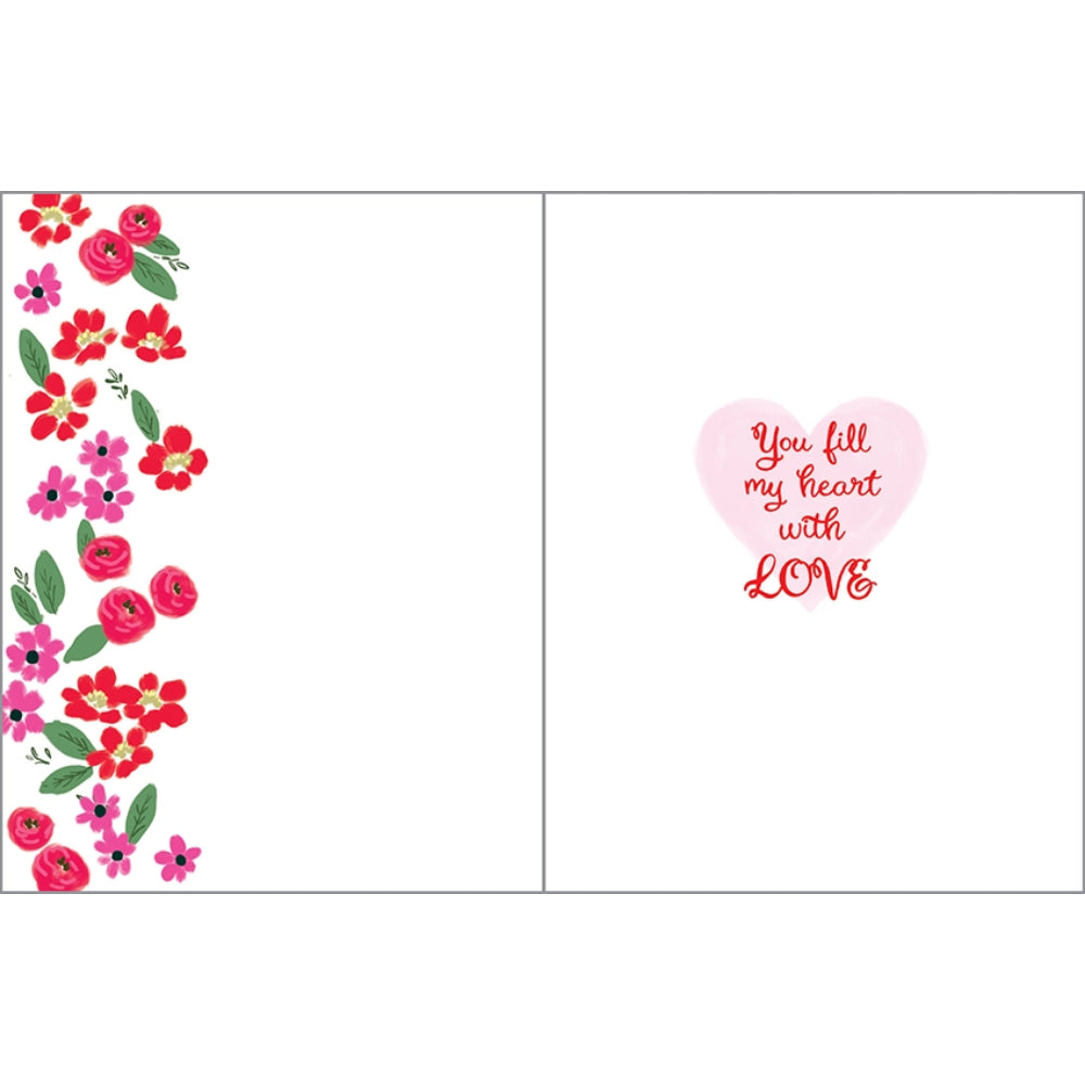 Gina B Designs Valentine Greeting Card - Heart of Flowers