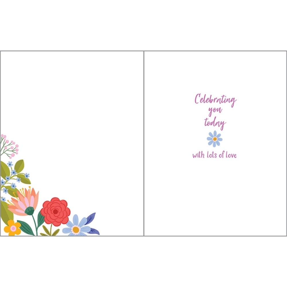 Gina B Designs Mother's Day Greeting Card - Happy Mom Flowers
