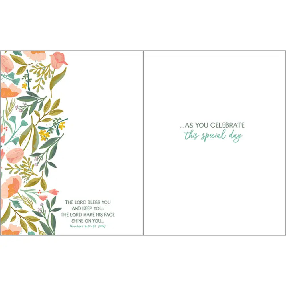 Gina B Designs With Scripture Religious Greeting Card - Tulip Cross