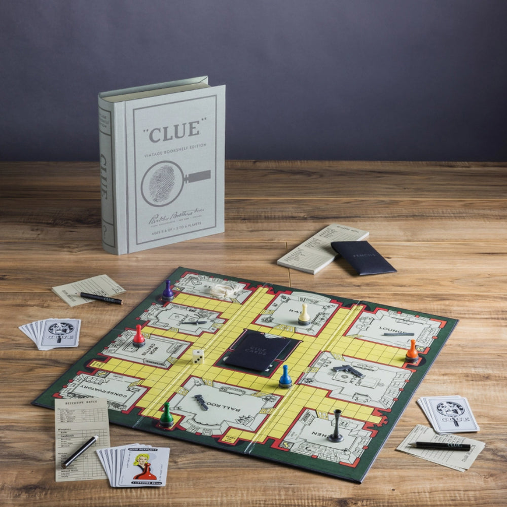 WS Game Company Vintage Clue Bookshelf Edition Game
