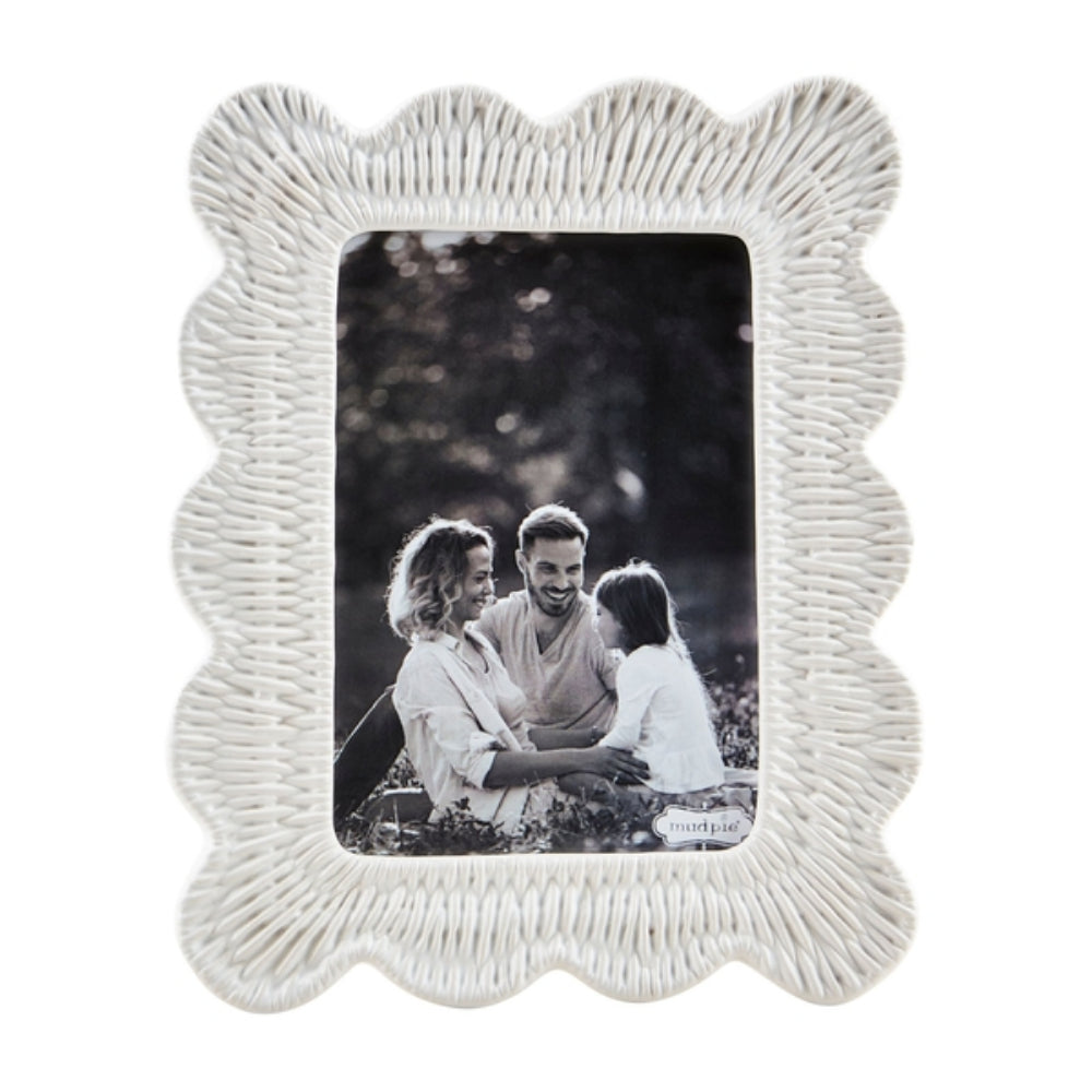 Mud Pie Woven Ceramic Frame