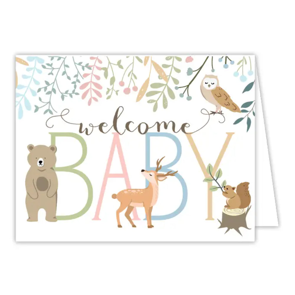 RosanneBeck Collections Welcome Forest Animals Greeting Card