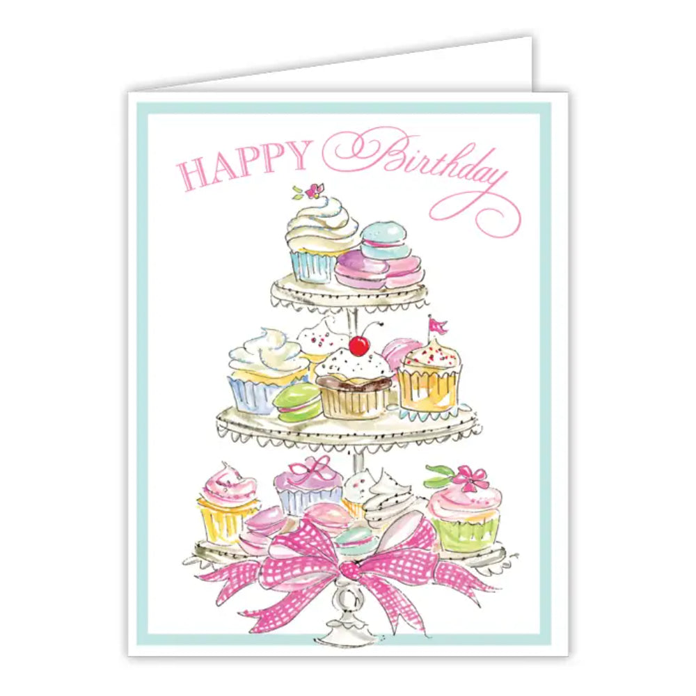 RosanneBeck Collections Happy Birthday Cupcakes and Cookies Greeting Card