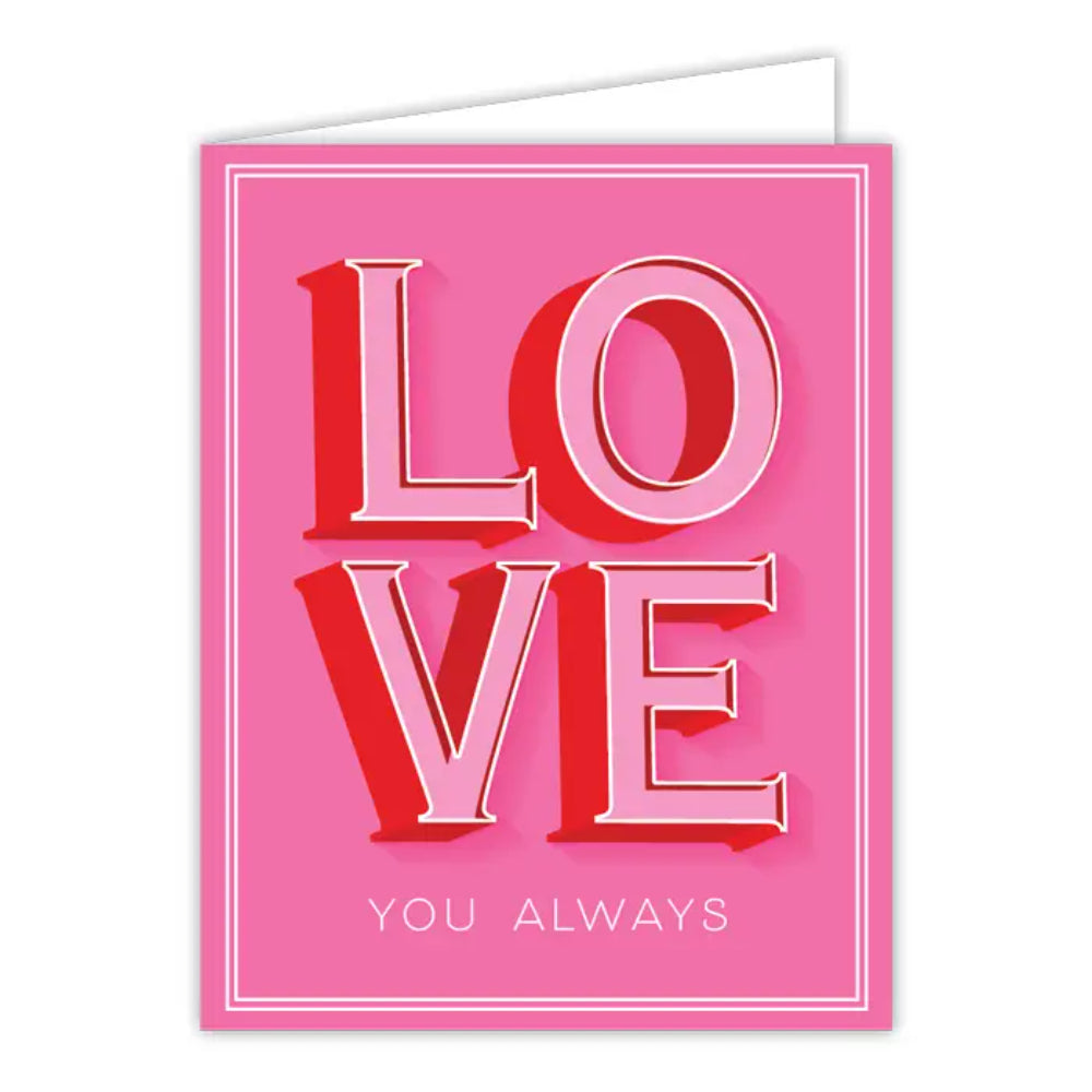 RosanneBeck Collections Handpainted Love You Always Greeting Card