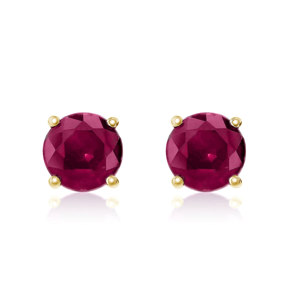 Smyth Jewelers 14k Gold 5mm Ruby Stud Earrings
