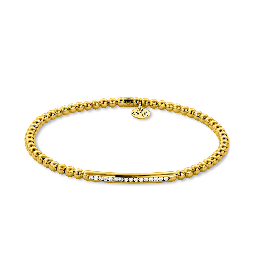 Hulchi Belluni 18k Gold Tresore Collection Beaded Stretch Bracelet