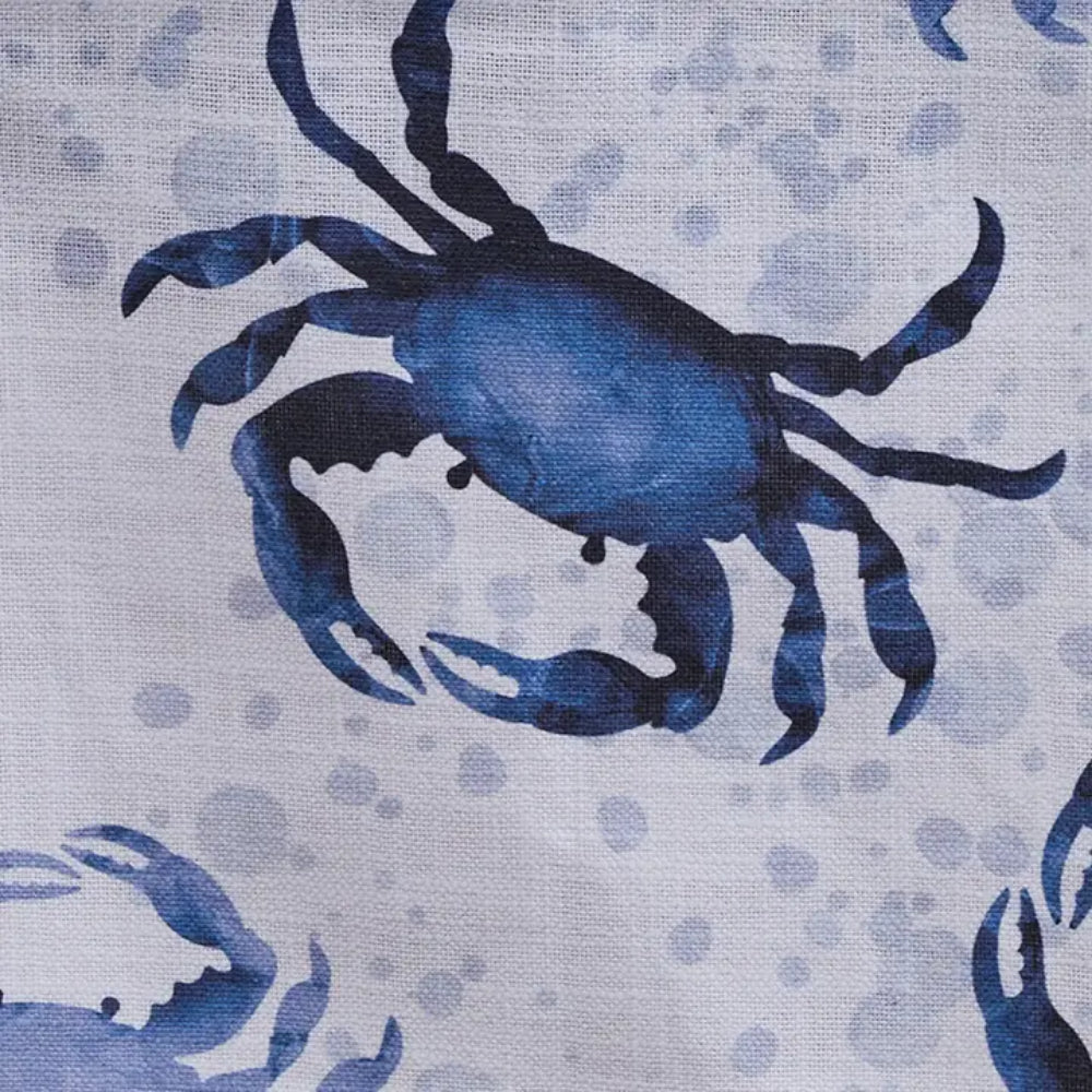 Blue crab design on table runner