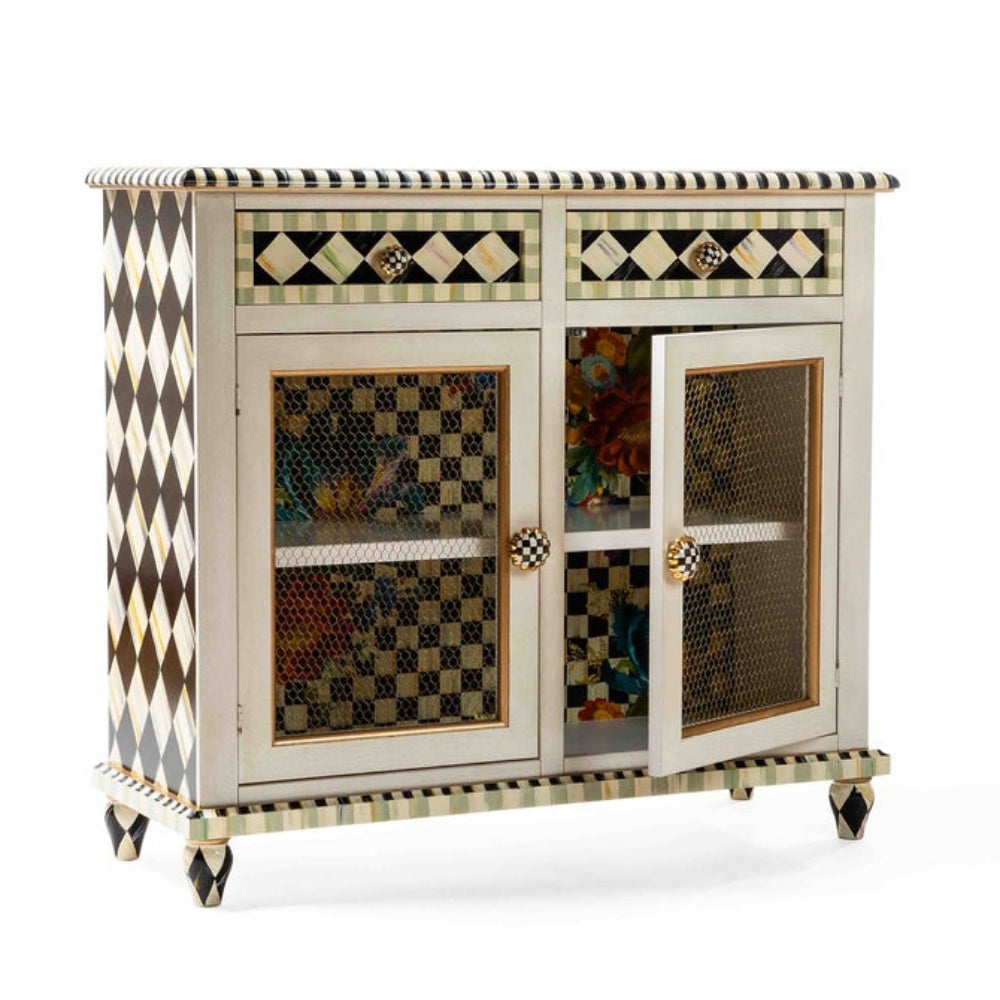 MacKenzie Childs Small Flower Market Cabinet - Online Only