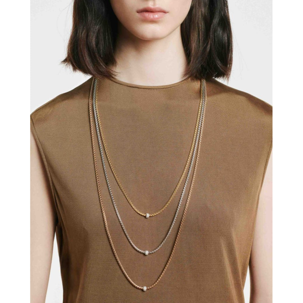 Fope 18k Gold Eka Tiny Diamond Necklace