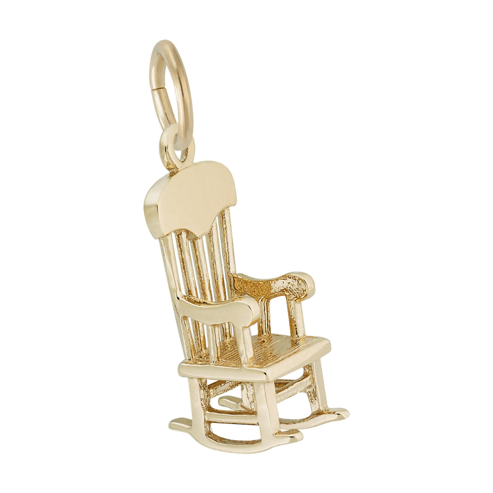 Gold Rocking Chair charm on a white background