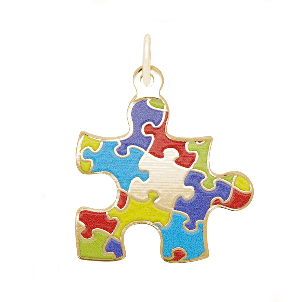 2479 Painted Puzzle Piece Charm