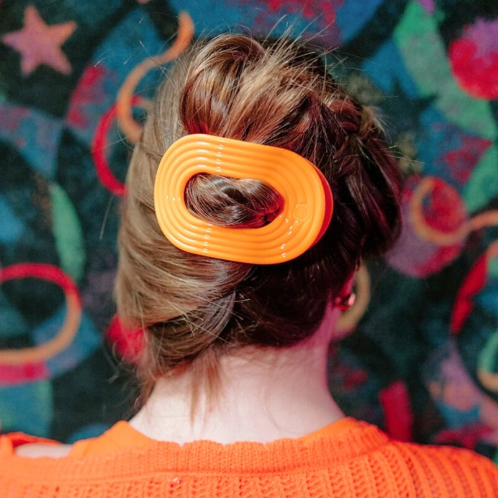 TELETIES Flat Round Hair Clip - Day Rave