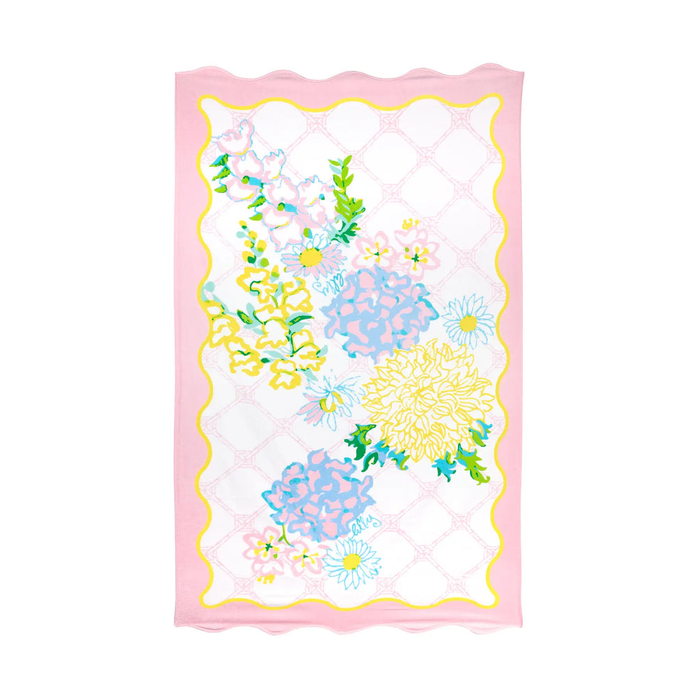 Lilly Pulitzer Scalloped Beach Towel-Lilly Garden Home