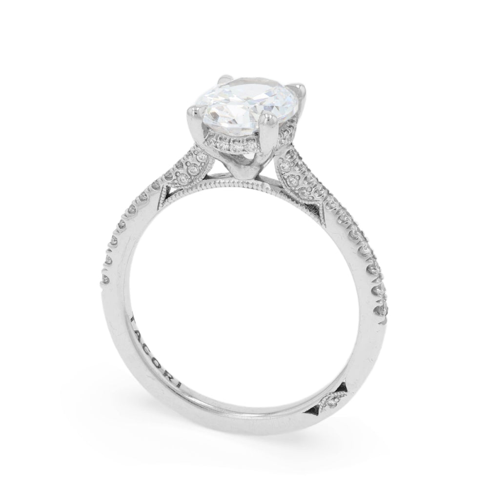 Tacori 18k Gold Simply Tacori Oval Diamond Hidden Halo Engagement Ring