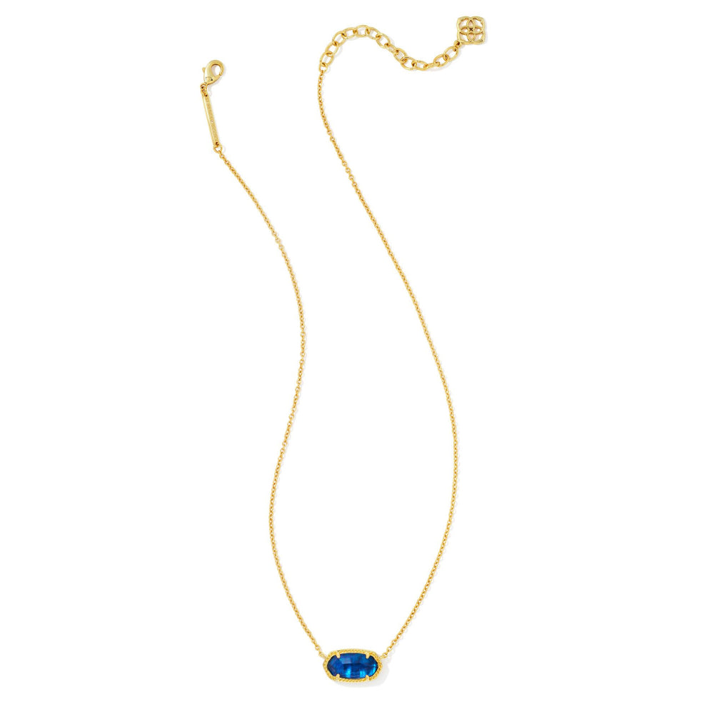 Kendra Scott Elisa Gold Pendant Necklace in Navy Abalone