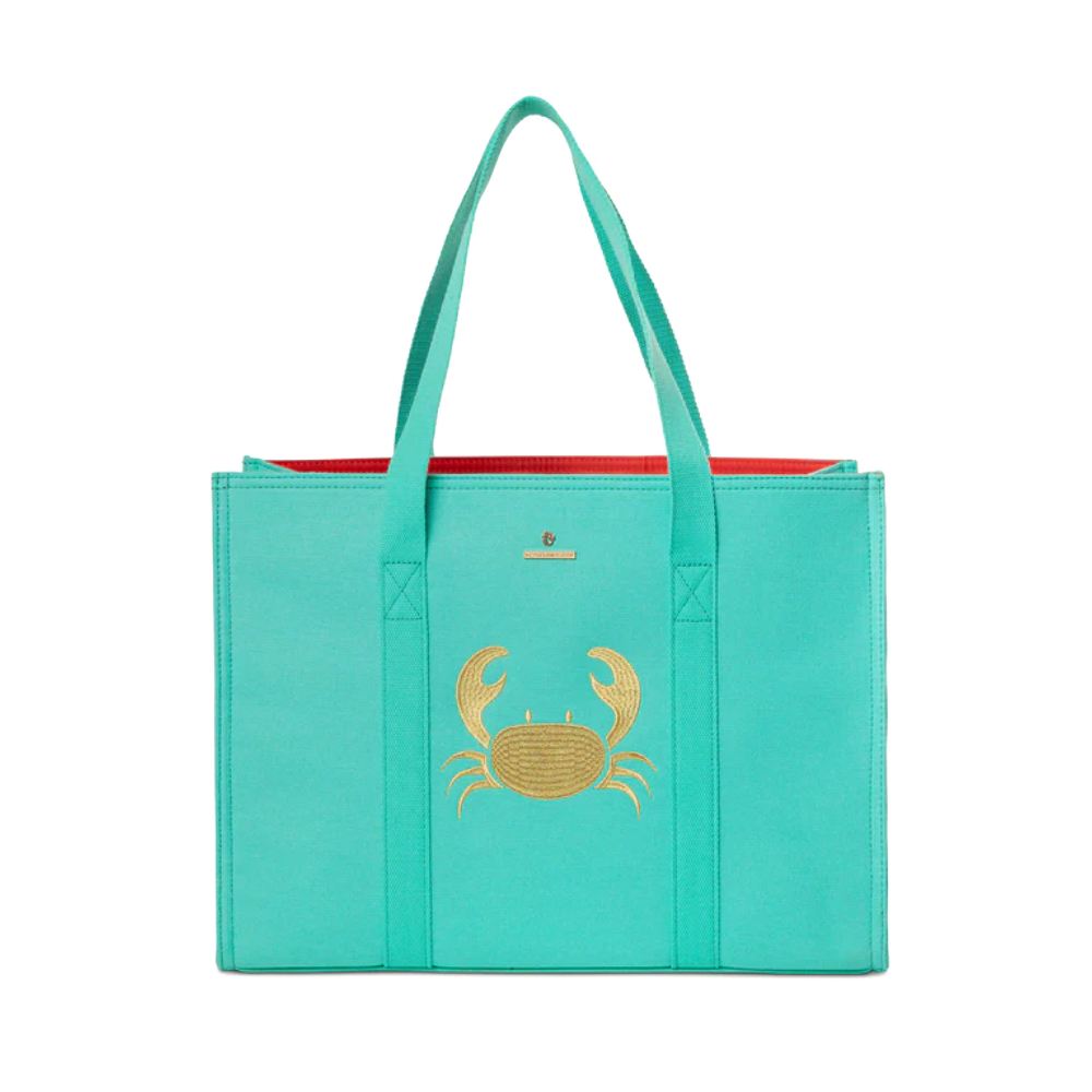 Spartina Teal Carry All Tote-Crab – Smyth Jewelers