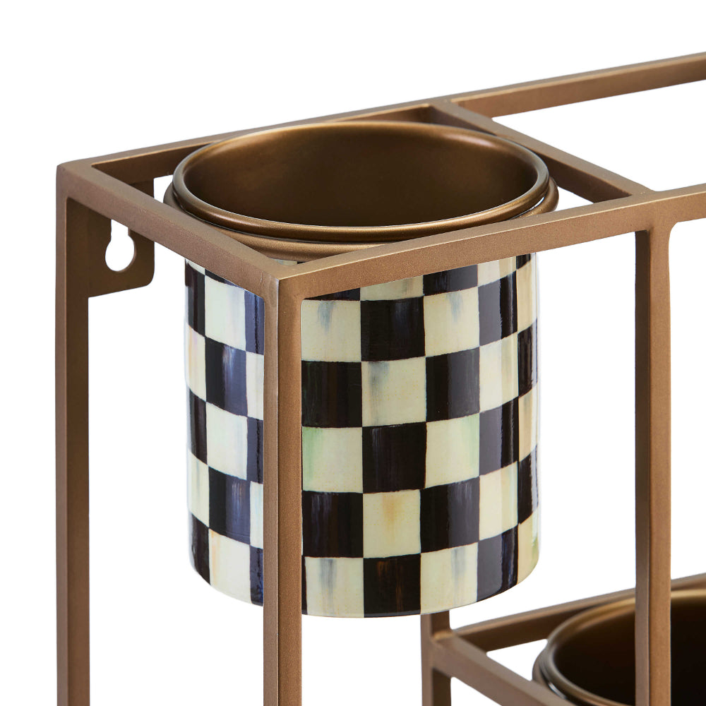 MacKenzie-Childs Courtly Check Large Hanging Plant Stand *In-Store Pickup Only*