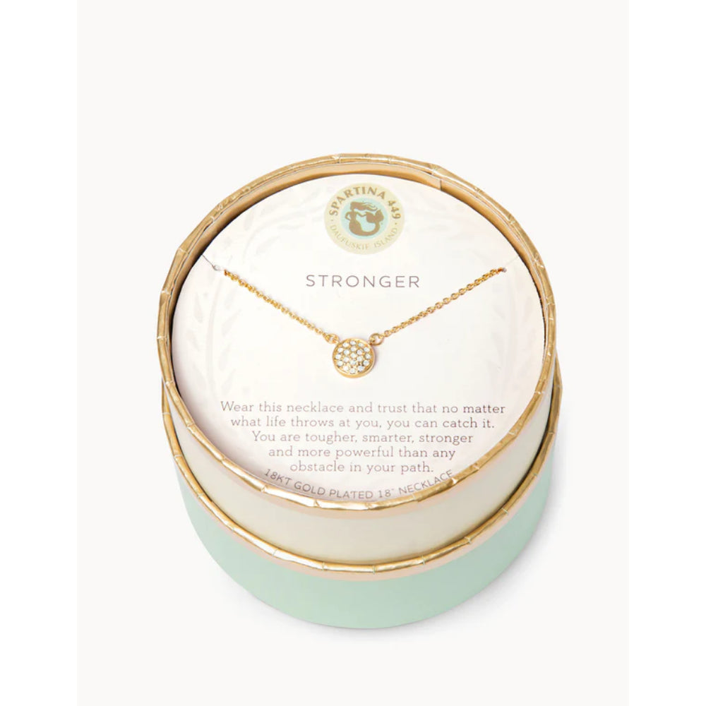 Spartina Sea La Vie Necklace 18" Stronger Pave Disk