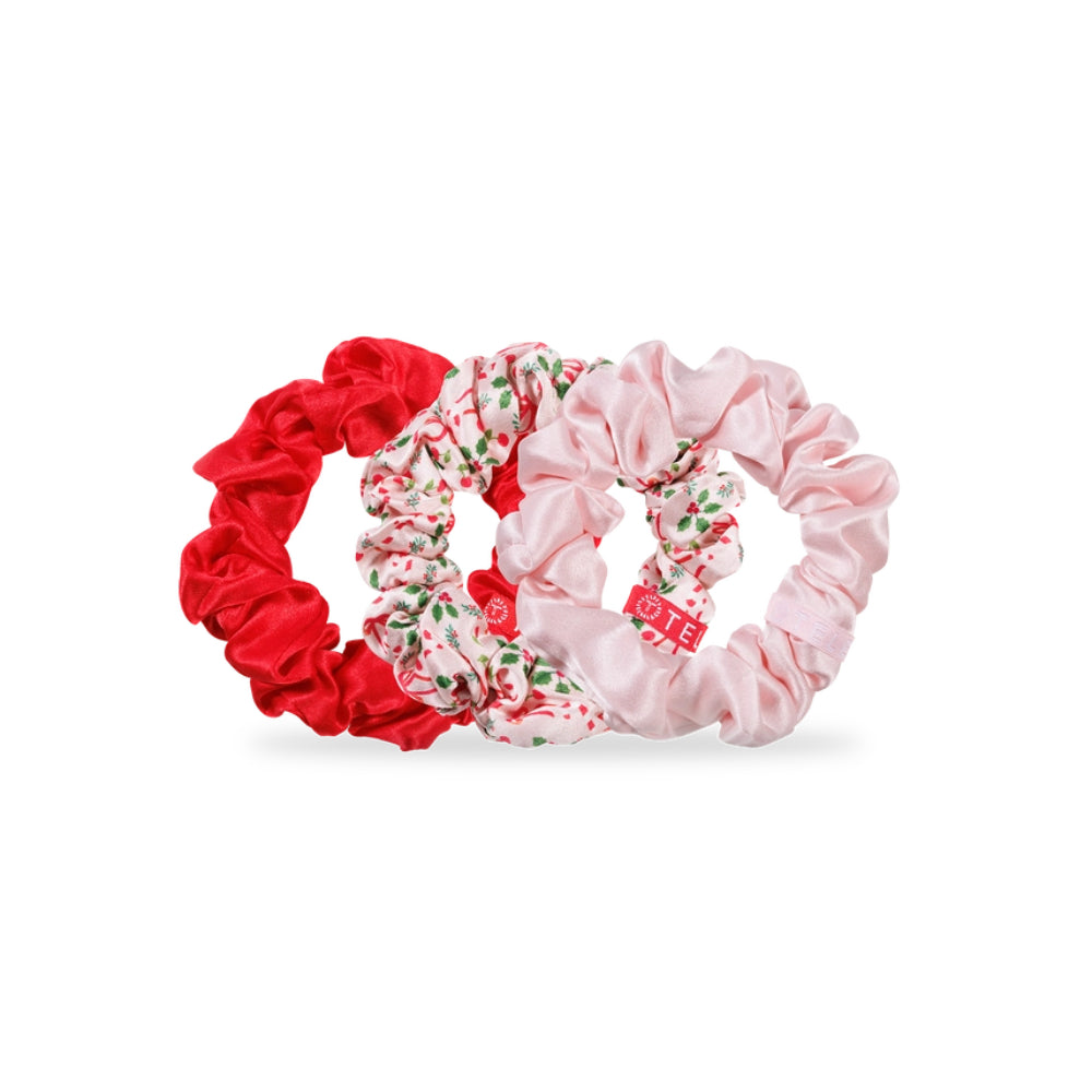 TELETIES Silk Hair Scrunchies - Holiday 2025