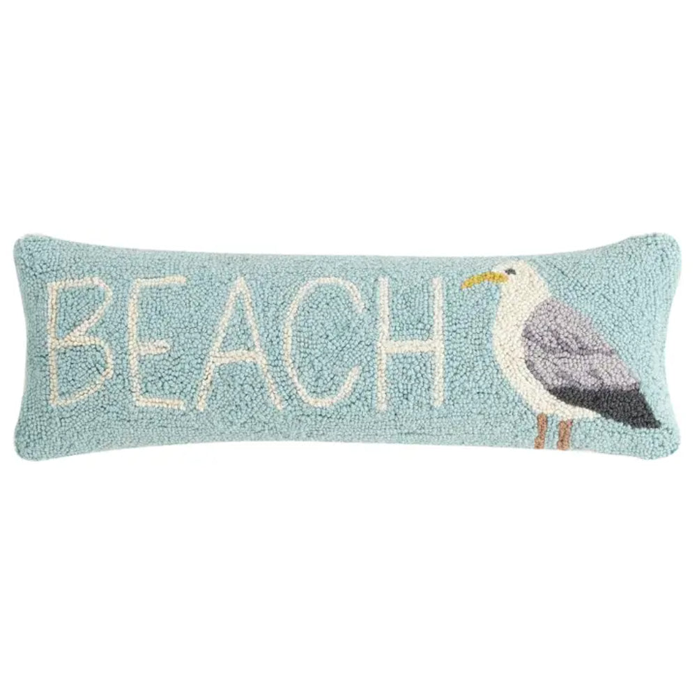 Peking Handicraft Beach and Seagull Hook Pillow