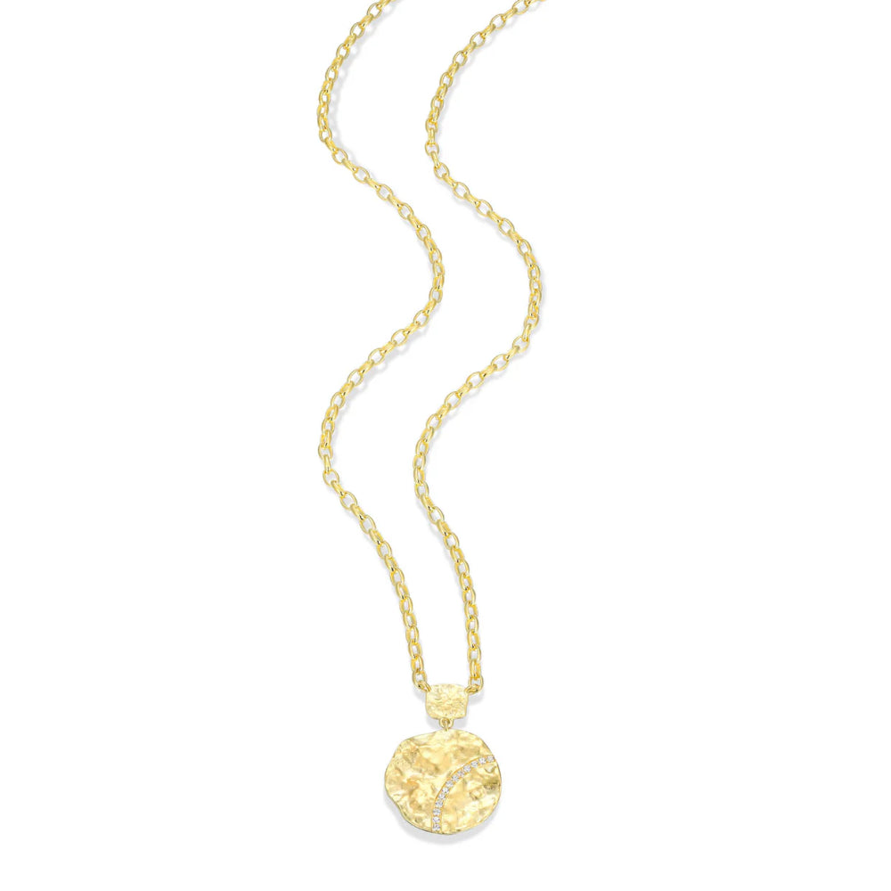Elle Galaxy Collection Hammered Pendant Necklace