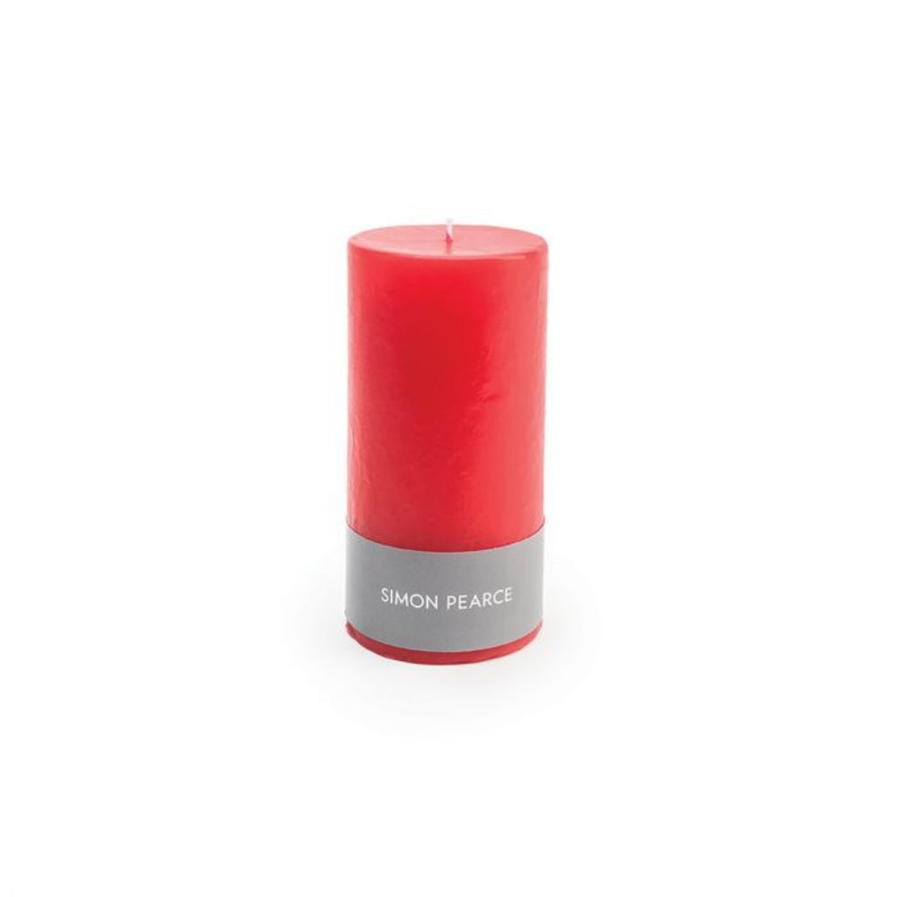 Simon Pearce Pillar Candle, Holiday Red