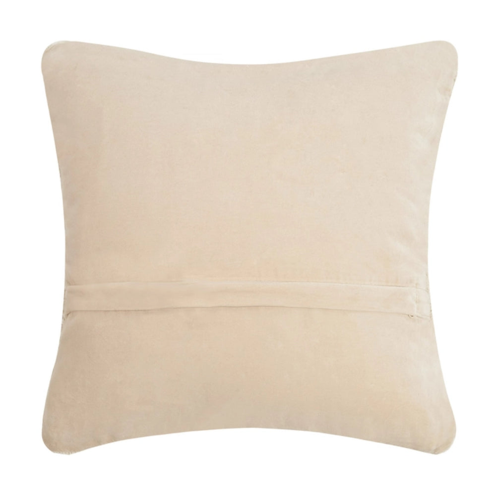 Back view of a pillow on a white background.