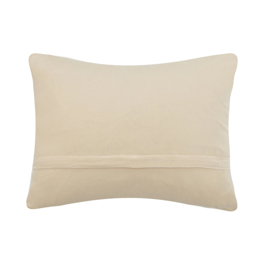 back view of a pillow on a white background.