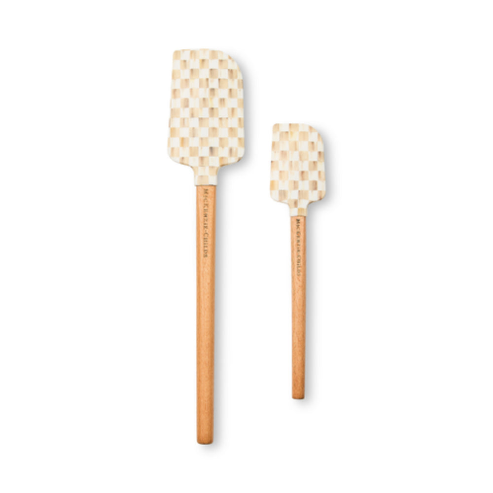 Mackenzie-Childs Mocha Check Spatulas - Set of 2