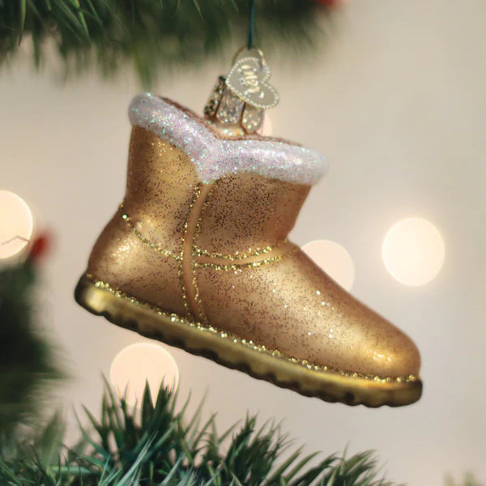 Old World Christmas Sheepskin Boot Ornament