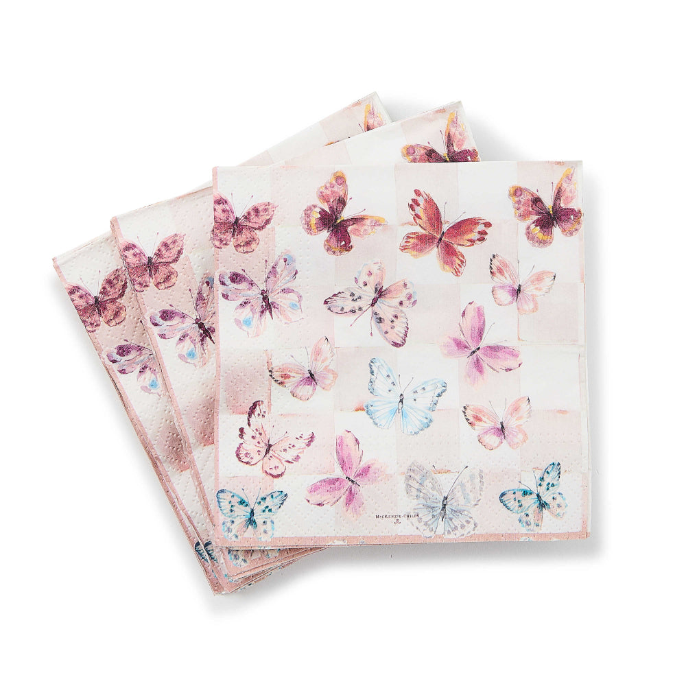Mackenzie-Childs Butterfly Hill Cocktail Paper Napkins