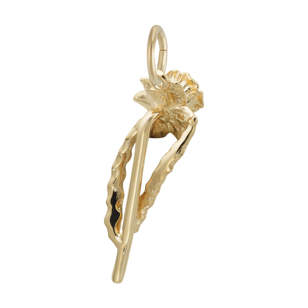 Back of Gold Floral Pendant