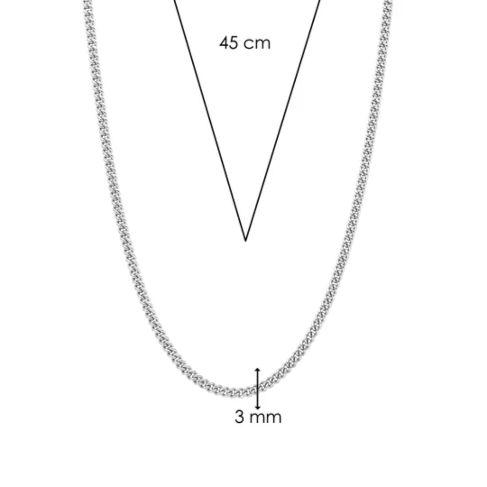 Ti Sento Sterling Silver Chain Necklace, 18"