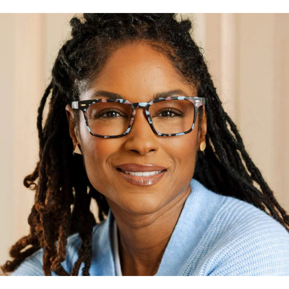 Peepers Blue Light Readers Jude - Light Blue Botanico