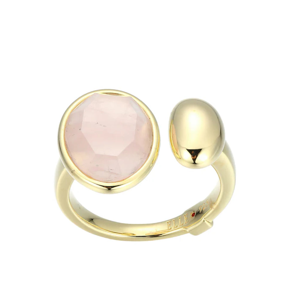 Elle Riviere Rose Quartz Ring