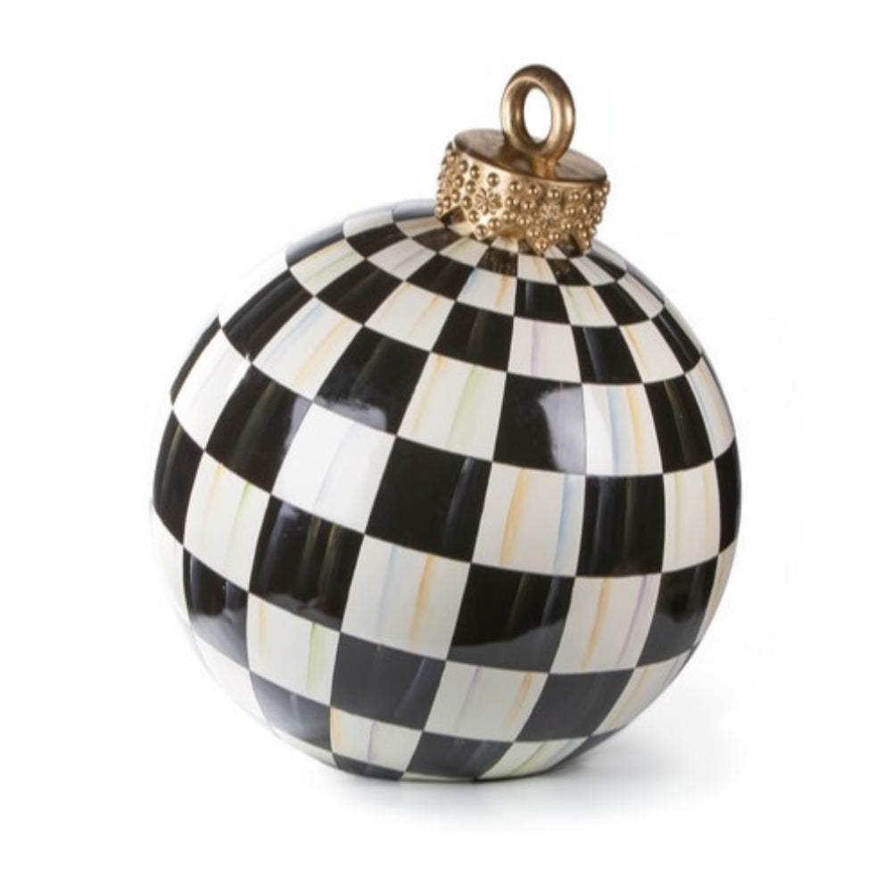 MacKenzie Childs Jolly Courtly Check Outdoor Ornament - Online Only